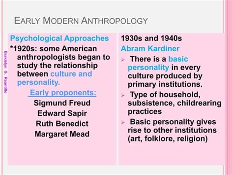 Anthropological Theories and Theoretical Orientations | PPT