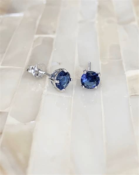 Sapphire September birthstone earrings | kandsimpressions