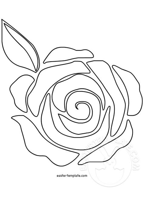 Rose Flower Template coloring page - Easter Template