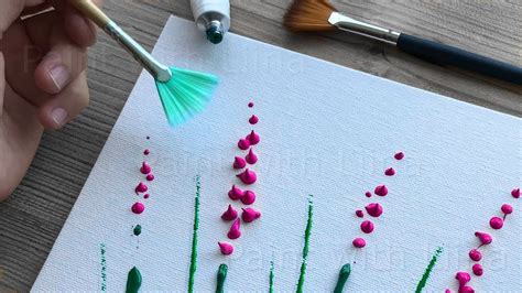 Acrylic Painting tutorial for beginners: Easy Abstract Flowers ...