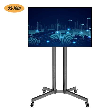 Buy Tv Stand Trolley, Height Adjustable Floor-standing Mobile Tv Cart ...