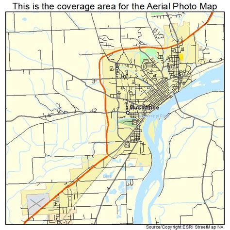 Aerial Photography Map of Muscatine, IA Iowa