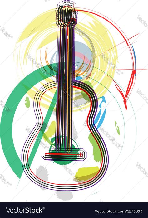 Abstract guitar Royalty Free Vector Image - VectorStock