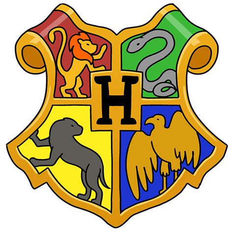 How to Draw the Hogwarts Crest - Really Easy Drawing Tutorial | Harry ...