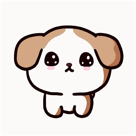 ilustración de perro lindo perro kawaii chibi estilo de dibujo ...