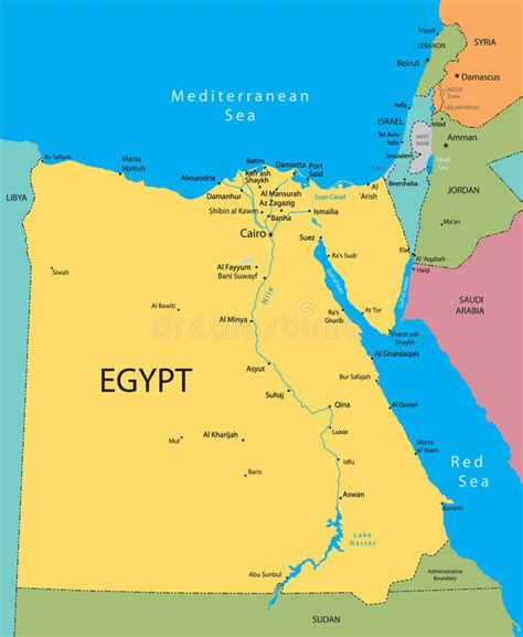 Egypt vector map. Egypt, Israel and Jordan country vector map , #Aff, # ...