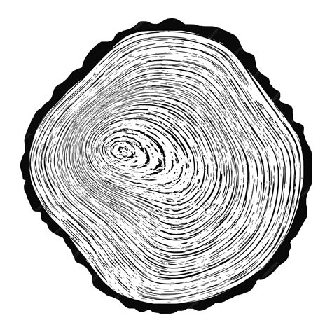 Premium Vector | Log cut, vector illustration, tree rings pattern ...