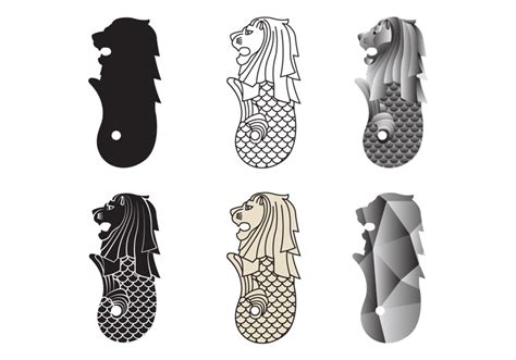 Free Merlion Vector - Download Free Vector Art, Stock Graphics & Images