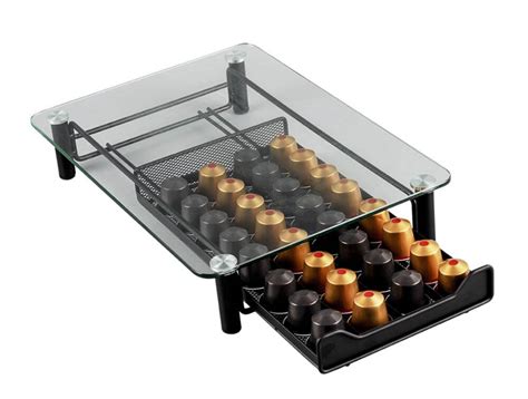 Glass Coffee Pod Drawer Black | Soko & Co