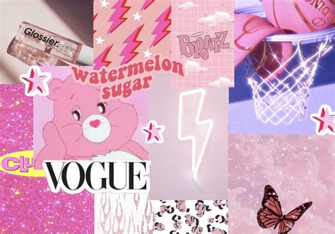 Pink aesthetic collage | Laptop wallpaper, Cute laptop wallpaper ...