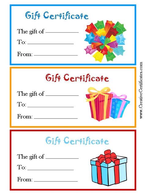 Blank Gift Certificate Template Free Gift Certificate - downmload