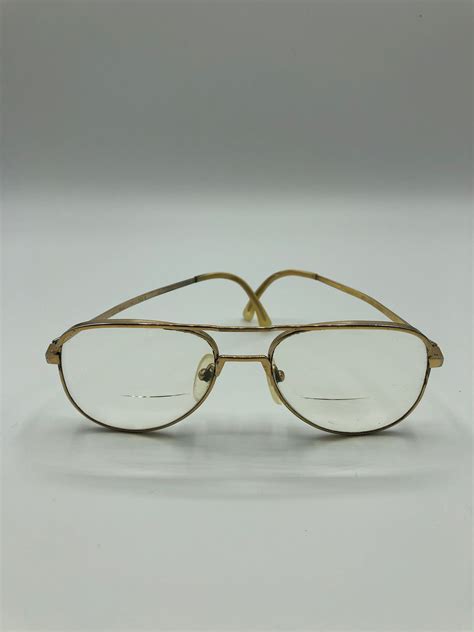 1970s Metal Glasses Oversized Mens Gold Bifocal Big Wire Rim 70s ...