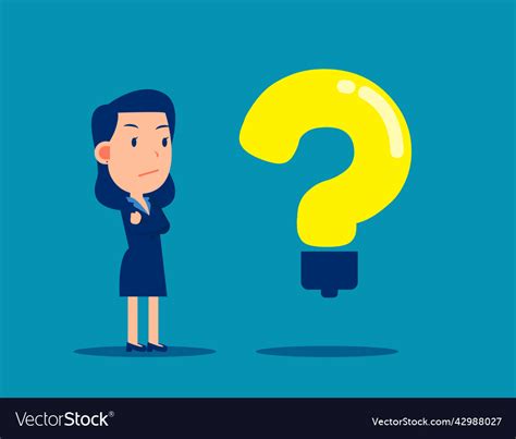 Business person in doubt concept cartoon Vector Image