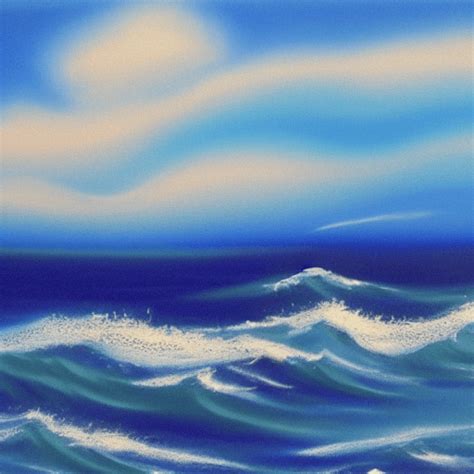 Bob Ross Seascape Graphic · Creative Fabrica