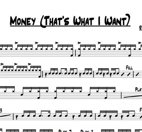 Money - That's What I Want - Renee Gayer - Drum Chart - Quickgigcharts