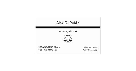 Simple Attorney Business Card | Zazzle