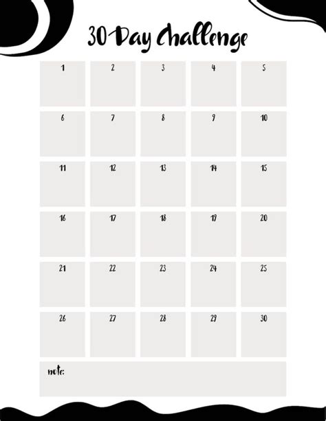 Free Printable 30 Day Challenge Calendar - OriginalMOM