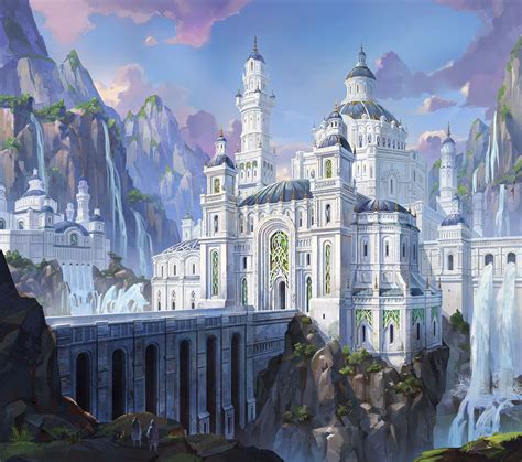 ArtStation - white castle, Ji Young Joo | Fantasy castle, Fantasy ...