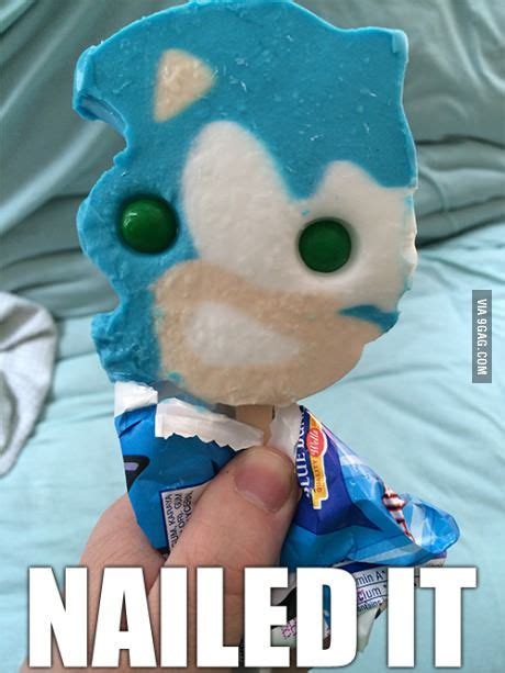 Sonic the Hedgehog Popsicle. Nailed it. Sonic Funny, Sonic And Amy ...