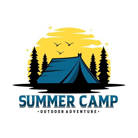 Vintage Summer Camp Logo Template 8210208 Vector Art at Vecteezy