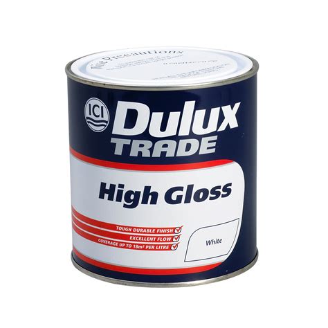 Dulux Trade Internal & External White High Gloss Paint 1L | Departments ...