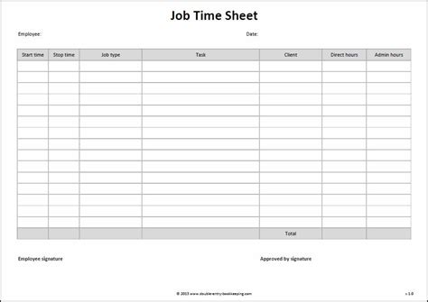 timesheet - Recherche Google | Timesheet template, Job cards, Business ...