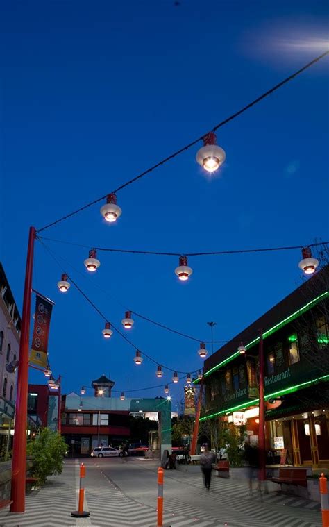 Brisbane Chinatown Mall catenary lighting design in 2020 | Landscape ...