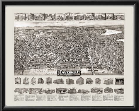 Haverhill MA 1914 Restored Map | Vintage City Maps