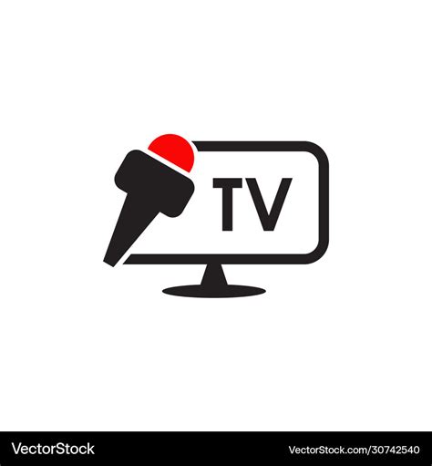 Tv or television channel logo design template Vector Image