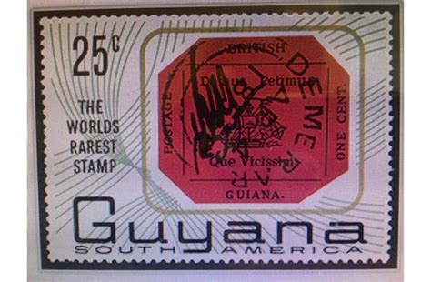 The iconic British Guiana One-Cent Magenta Stamp rocks - Guyana Chronicle