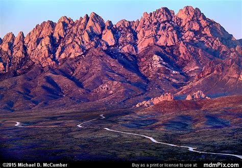 Organ Mountains Turned Maroon at Sunset Picture (Las Cruces, NM ...