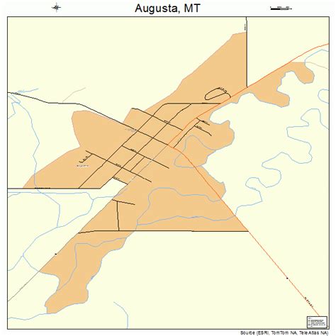 Augusta Montana Street Map 3003025