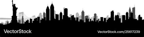 New york city skyline silhouette Royalty Free Vector Image