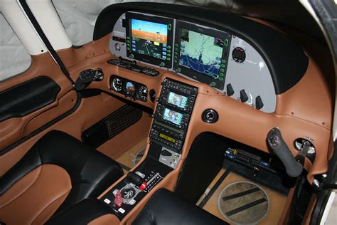 Leather interior of a Cirrus SR-22. Like the interior of a luxury car ...