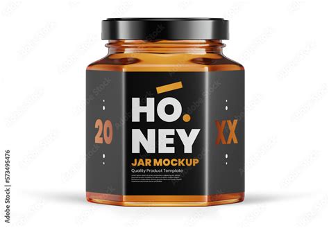 Honey Jar Mockup Stock Template | Adobe Stock