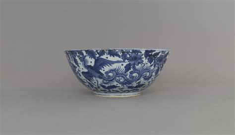 Antique Chinese Rooster Chicken Blue Bowl - slishbychie.com