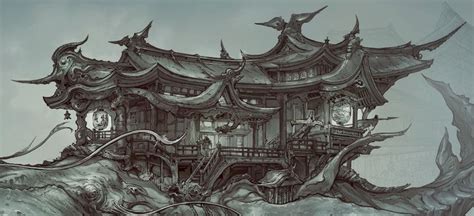 ArtStation - Floating Shrine Leviathan | Traditional japanese ...