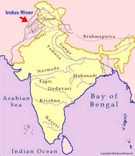 Indus River valley Map - Blank World Map