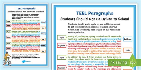 TEEL Paragraph Example A4 Display Poster - Persuasive Texts