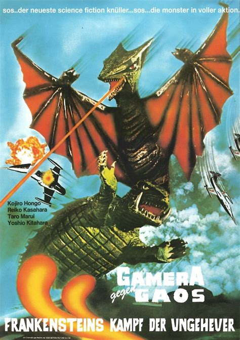 GERMAN poster for GAMERA VS GYAOS (1967) | Classic sci fi movies ...