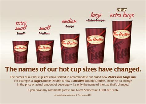 Tim Hortons supersizes its coffee cups