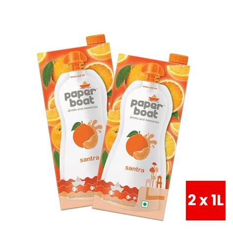 Paper Boat Juice Orange 1L Each (Pack Of 2) | Online Shopping- Supermart