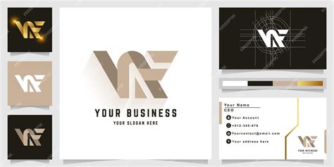 Premium Vector | Letter nf or naf monogram logo with business card design