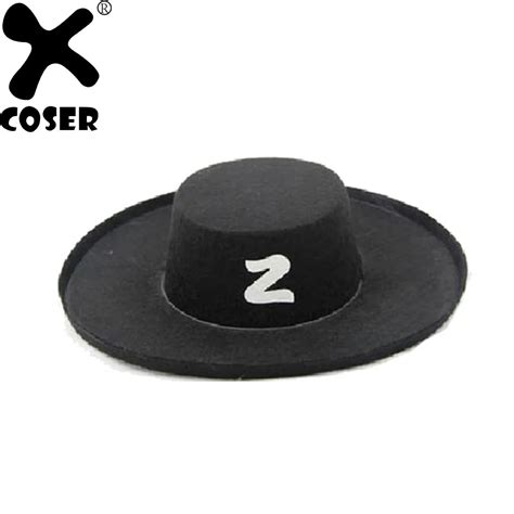 XCOSER Zorro Hat Black Cotton Cap Top Hat Zorro Alain Delon Cosplay ...