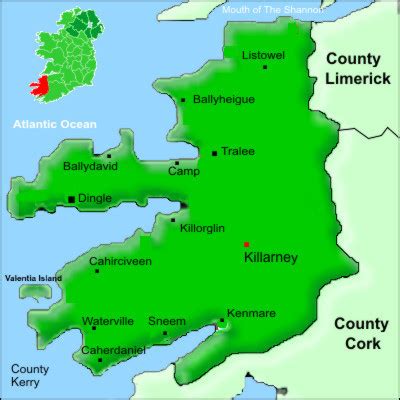 Map of Kerry Ireland Maps County Kerry map