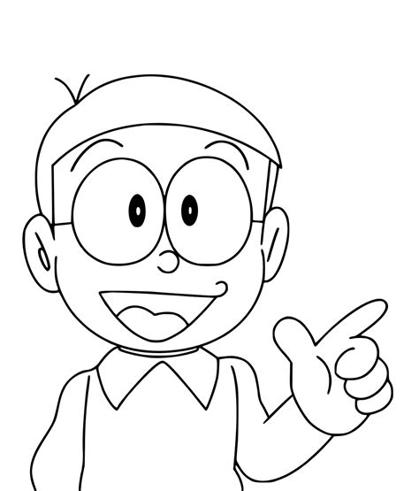 Coloring Pages | Nobita Nobi Doraemon Coloring Page