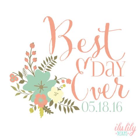 Best Day Ever Floral Wedding Day Tote Wedding Tote Bags | Etsy