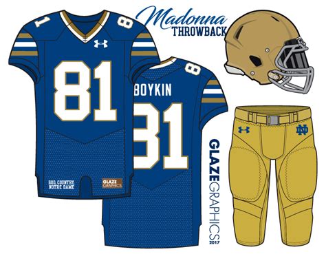 Notre Dame Football Uniform Concepts: Madonna Throwback