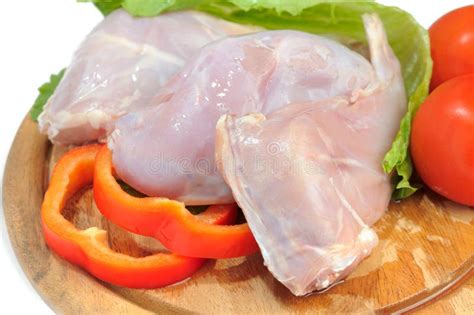 Raw rabbit meat stock photo. Image of ingredient, board - 22856358