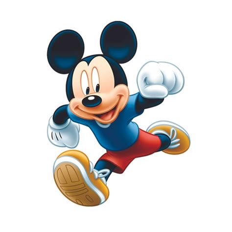 Mickey Mouse Running Cartoon Characters Decors Wall Sticker Art Design ...